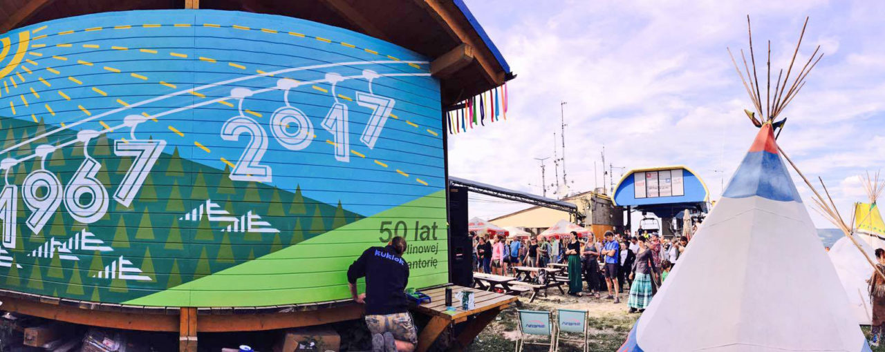 Kolejny piękny mural na Czantorii